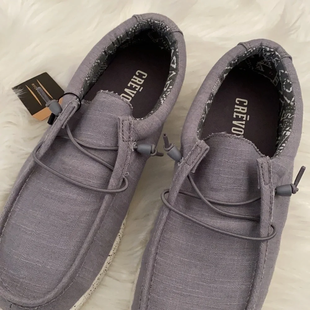 Nwt crēvo Ronnie slip on gray loafer sneakers